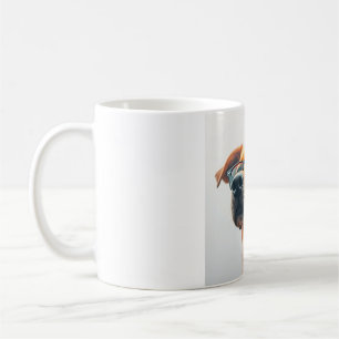 Café Caneca de Cachorro Engraçado com Óculos - Cera de 