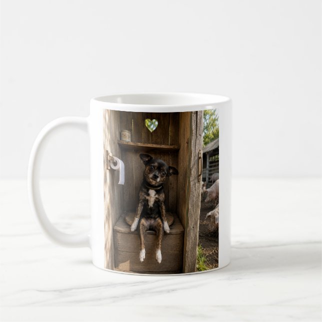 Café Caneca de cachorro engraçado da fazenda Chihuahua (Esquerda)