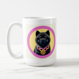 Café Caneca de Cachorro Ilustrado Chow Chow