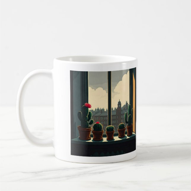 Café Caneca de cacto do jardineiro da cidade (Esquerda)