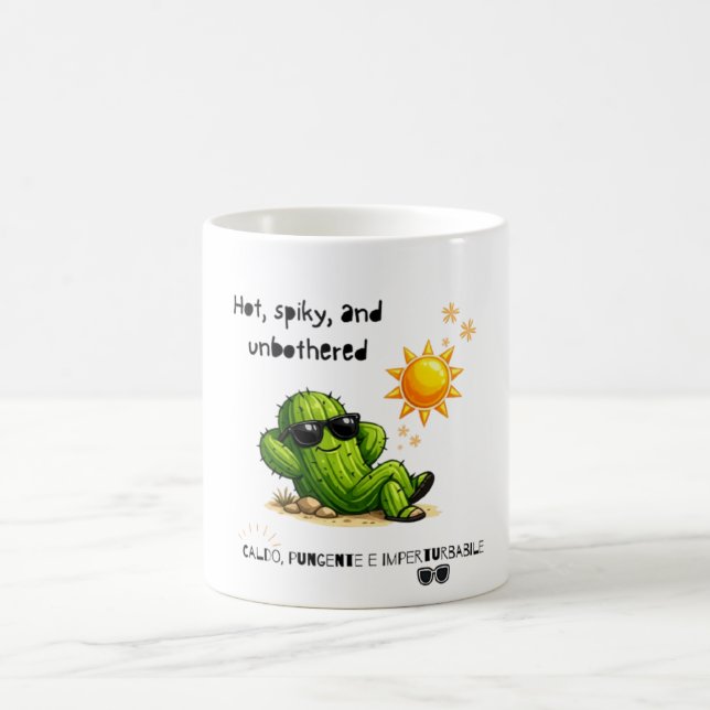 Café Caneca de Cactus Espinhoso Quente (Centro)