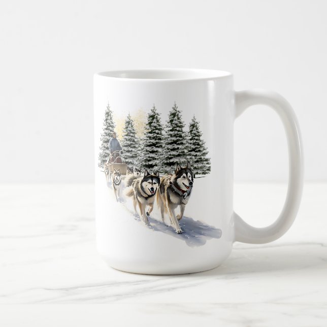 Café Caneca de Cães de Trineo (Direita)