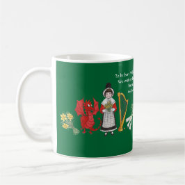 Café Caneca de café: Emblemas e citações de Galês