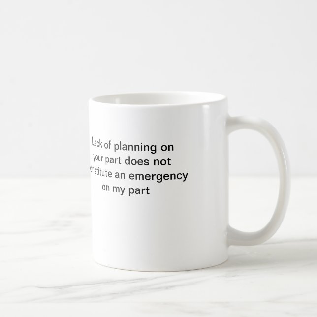 Café caneca de café: Falta do planeamento em sua parte… (Direita)