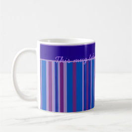 Café Caneca De Café: Personalize Azul, Mauve, Strips Ro