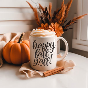 Café Caneca de Caligrafia Tendência "Feliz Outono para