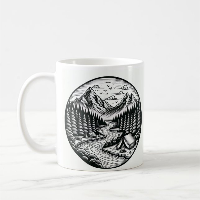 Café Caneca De Campanha, Caneca De Enamel Para Campos,  (Esquerda)