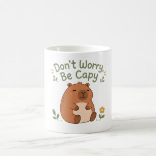 Café Caneca de Capivara Fofa 'Não se Preocupe, Seja Cap