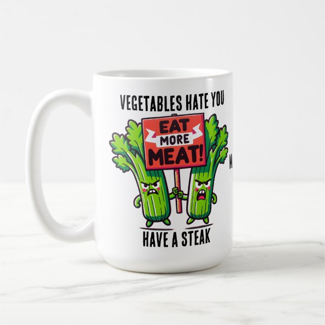 Café Caneca de carnívoro engraçado (Esquerda)