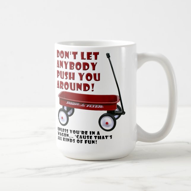 Café Caneca de Carrinho de Mão Empurrando (Direita)