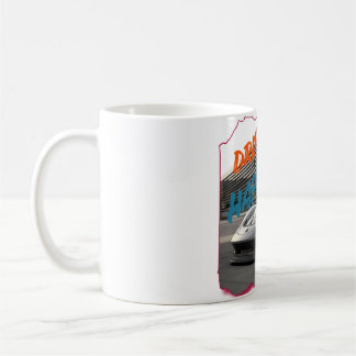 Café Caneca de carro esportivo à deriva