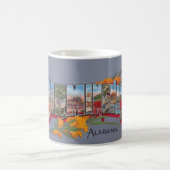 Café Caneca de cartão-postal antigo de Birmingham AL (Centro)