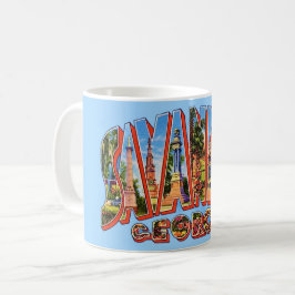 Café Caneca de cartão-postal antigo de Savannah Geórgia