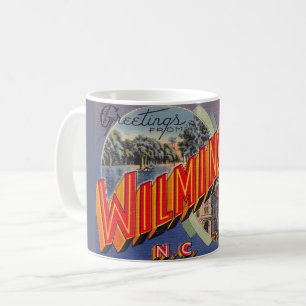 Café Caneca de cartão-postal antigo de Wilmington NC