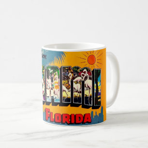 Café Caneca de cartão-postal colorido de Miami Flórida