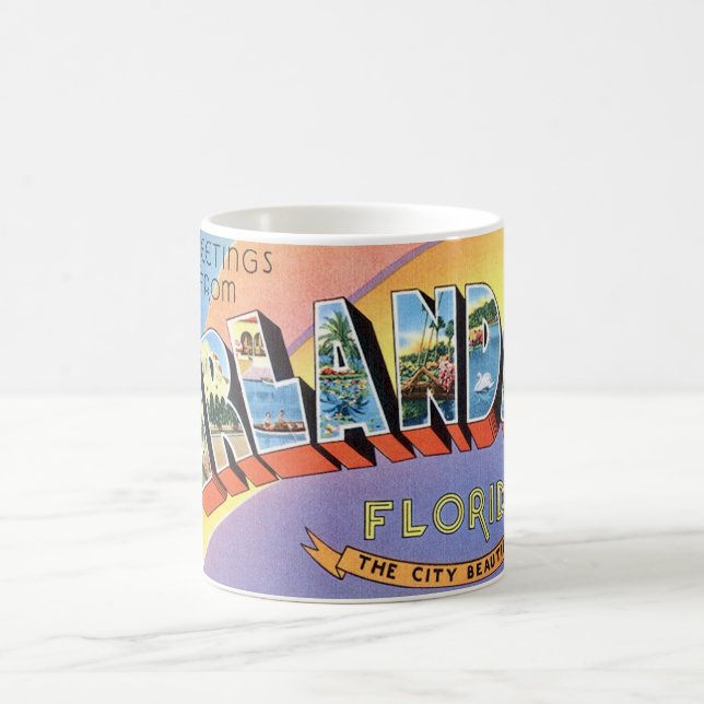 Café Caneca de Cartão Postal de Boas-Vindas Retro de Or (Centro)