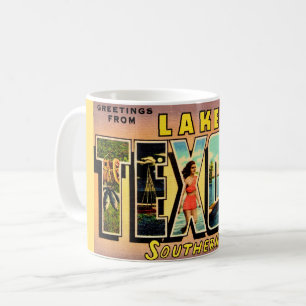 Café Caneca de cartão postal do Lago Texoma Oklahoma