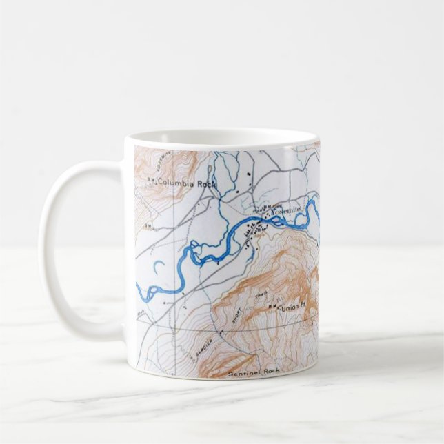 Café Caneca de cartão postal do mapa do Parque Nacional (Esquerda)