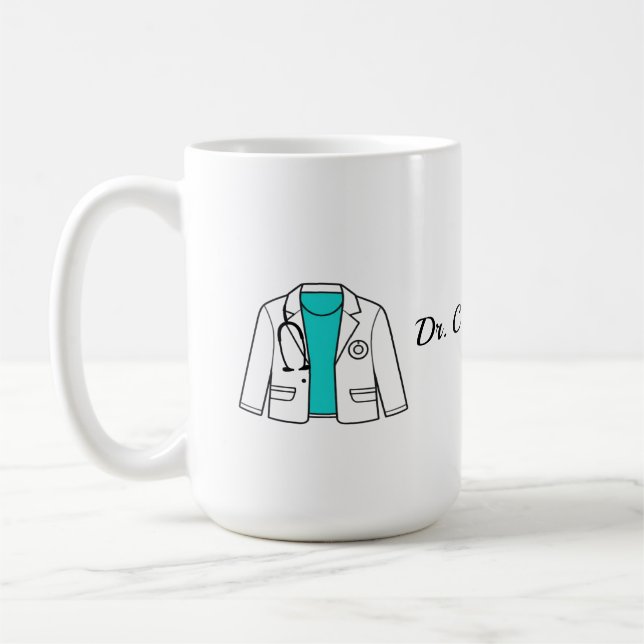 Café Caneca de Casaco de Médico Personalizada | Contorn (Esquerda)