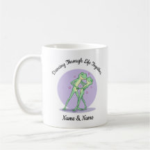 Caneca de Casal de Sapo Dançante Personalizada