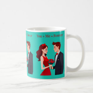 Café Caneca de Casal Romântico Eterno Você + Eu