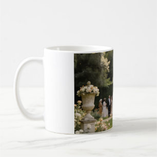 Café Caneca de Casamento de Jardim Elegante - Noiva da