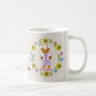 Café Caneca de casamento do noivo da noiva gata
