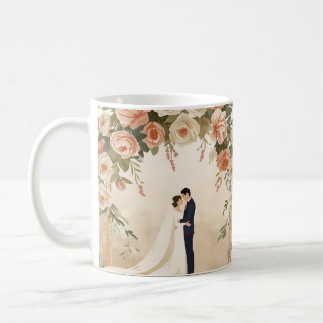 Café Caneca de Casamento Personalizada  (Esquerda)