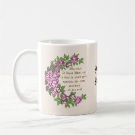 Café Caneca de casamento personalizada com verso de cas