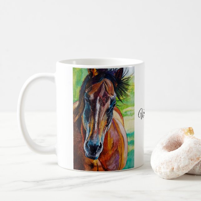 Café Caneca de Cavalo de Fogo Selvagem (Com Donut)