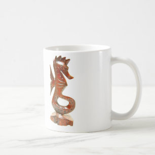 Café caneca de cavalo marinho moderna e esculpida