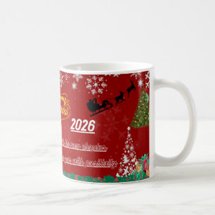 Café Caneca de Celebração de Ano Novo Feliz
