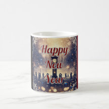 Caneca de Celebração de Ano Novo Romântica Persona