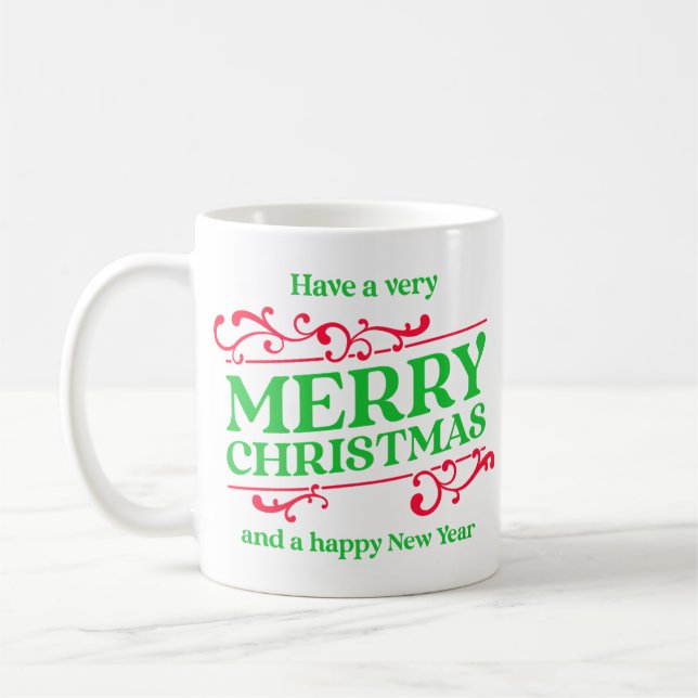 Café Caneca de Celebração de Natal e Ano Novo (Esquerda)