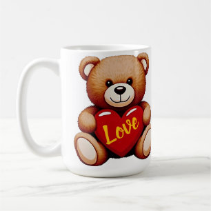 Café Caneca de Cerâmica "Amor" do Ursinho de Pelúcia pa