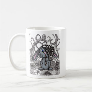 Café Caneca de Cerâmica Coelho Caprichoso com Gravata