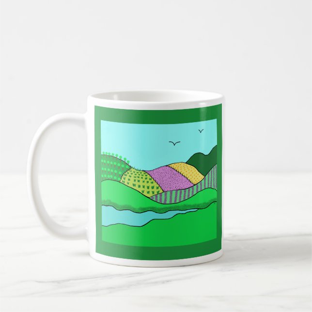 Café Caneca de Cerâmica - Colinas Onduladas (Esquerda)
