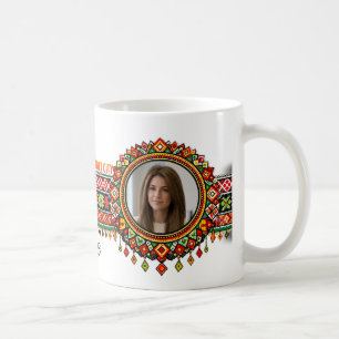 Café Caneca de Cerâmica com Bordado Palestino Personali