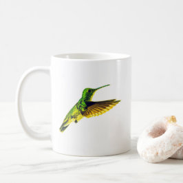 Café Caneca de cerâmica com desenho de beija-flor