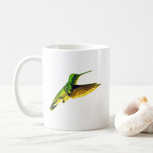 Café Caneca de cerâmica com desenho de beija-flor