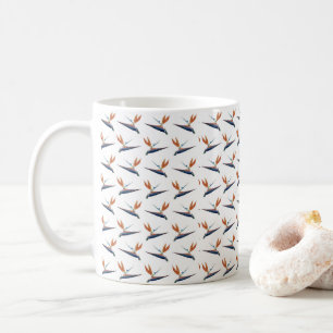 Café Caneca de cerâmica com desenho de flor de ave do p