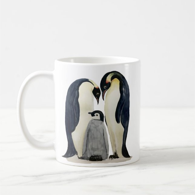 Café Caneca de cerâmica com design da família dos pingu (Esquerda)