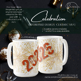 Café Caneca de Cerâmica com Design Distress 2026 Person