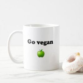 Café Caneca de cerâmica com design Go Vegan