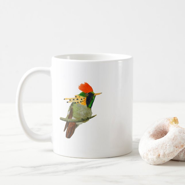 Café Caneca de cerâmica com design Tufted Coquette (Com Donut)