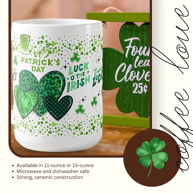 Café Caneca de Cerâmica com Felicitações do Dia de São  (Criador carregado)