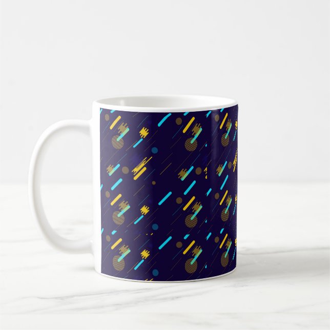 Café Caneca de cerâmica com fundo azul escuro apresenta (Esquerda)