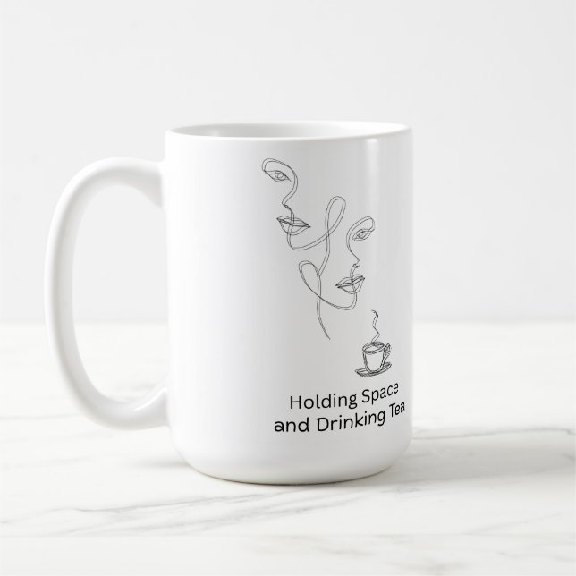 Café Caneca de Cerâmica Conexão Terapia Abstrata (Esquerda)