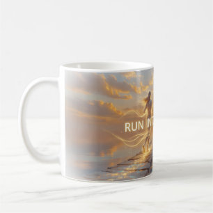 Café Caneca de Cerâmica Corra para a Luz