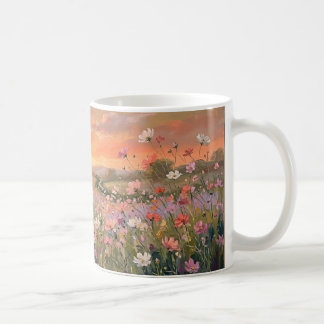Café Caneca de Cerâmica Cosmos Meadow Sunset – Óleo de